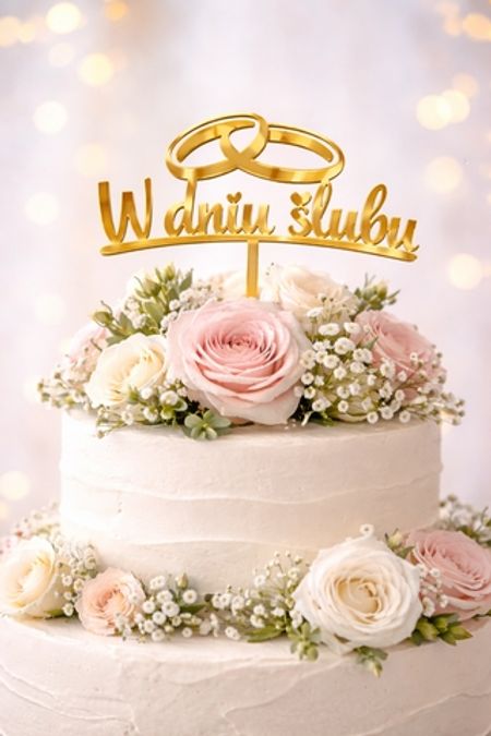Topper w Dniu Ślubu Tort