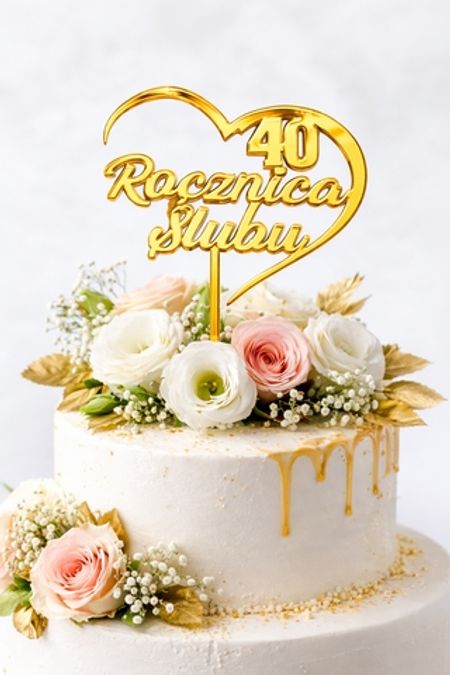 Topper na tort – 40 Rocznica Ślubu