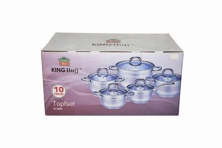 Zestaw garnków King Hoff KH-3950 10 elementów stal nierdzewna