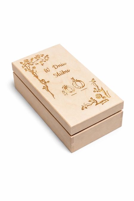 Pudełko drewniane z grawerem „W Dniu Ślubu”