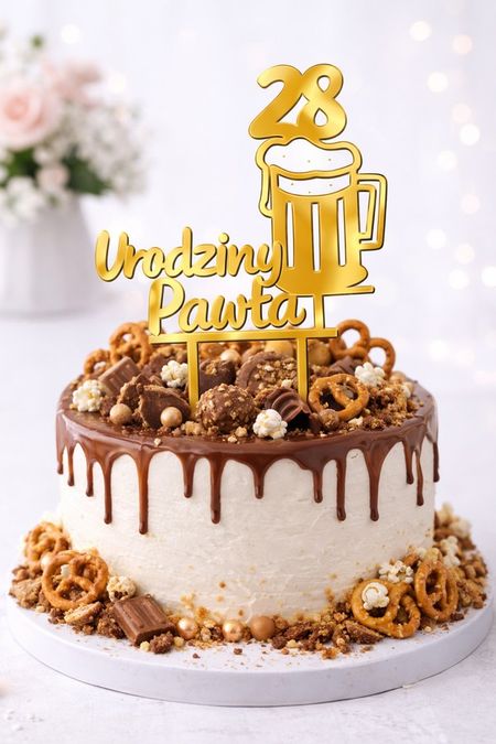 Topper z kuflem piwa 