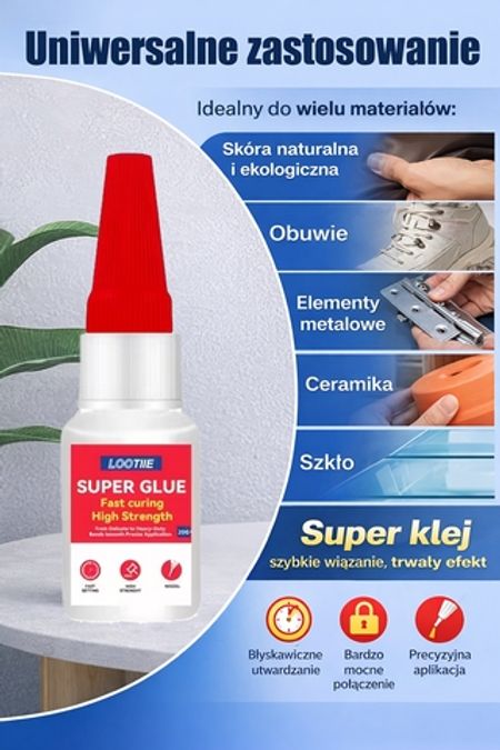 LOOTITE Super Glue – szybkoschnący klej uniwersalny 20 g